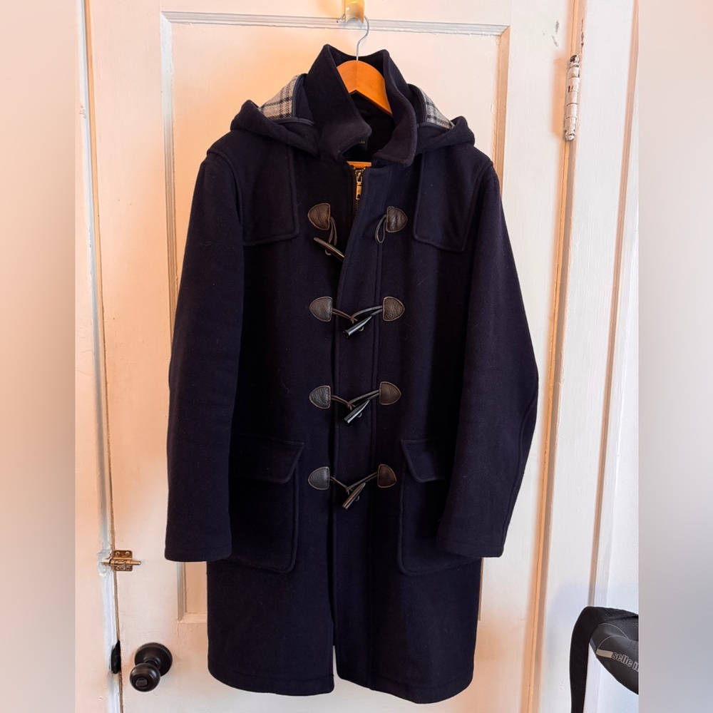 Brooks Brothers Navy Hooded Duffle Coat